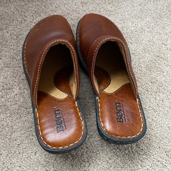 Born brown leather slip on clogs - Picture 5 of 7